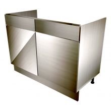 Handleless Double Door Sink/Hob Base Cabinet With Drawers (False) 