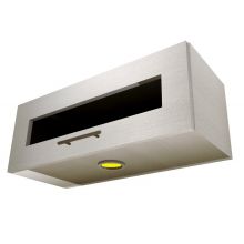 Single Door Wall Cabinet (with Lift Up Door) With Glass Doors & Lights