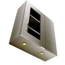 HYBRID Straight Corner Wall Cabinet With Glass Doors & Lights