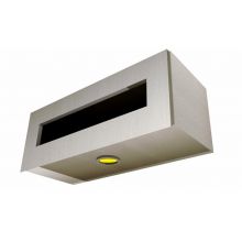 Handleless Single Door Wall Cabinet (with Lift Up Door) With Glass Doors & Lights