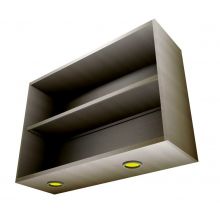 Open Shelf Wall Cabinet with Lights