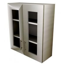 Double Door Wall Cabinet With Glass Doors
